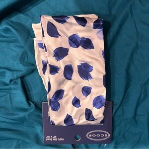 Scoop NYC Blue and Cream Silk Scarf